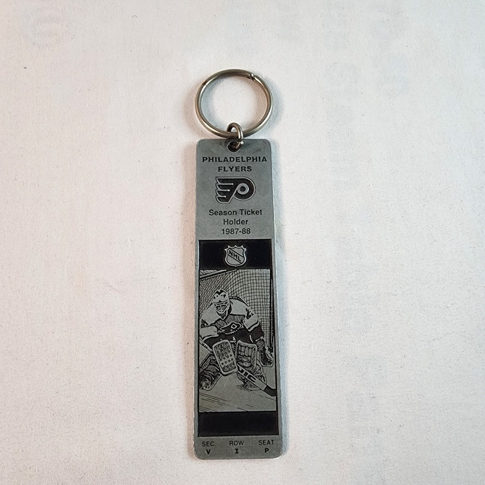 Philadelphia Flyers 1987-88 season ticket holder keychain.